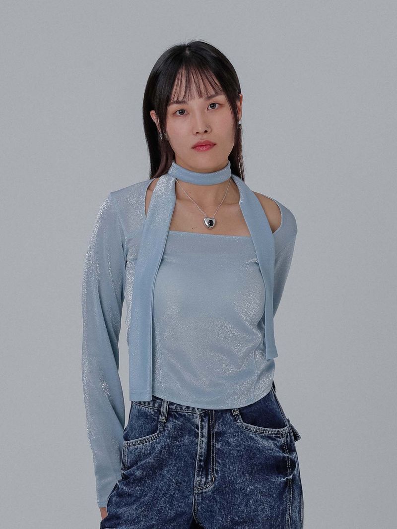 DILETTANTISME（ディレッタンティズム）の「METAL SQUARE NECK scarf T (SB)（Tops）」