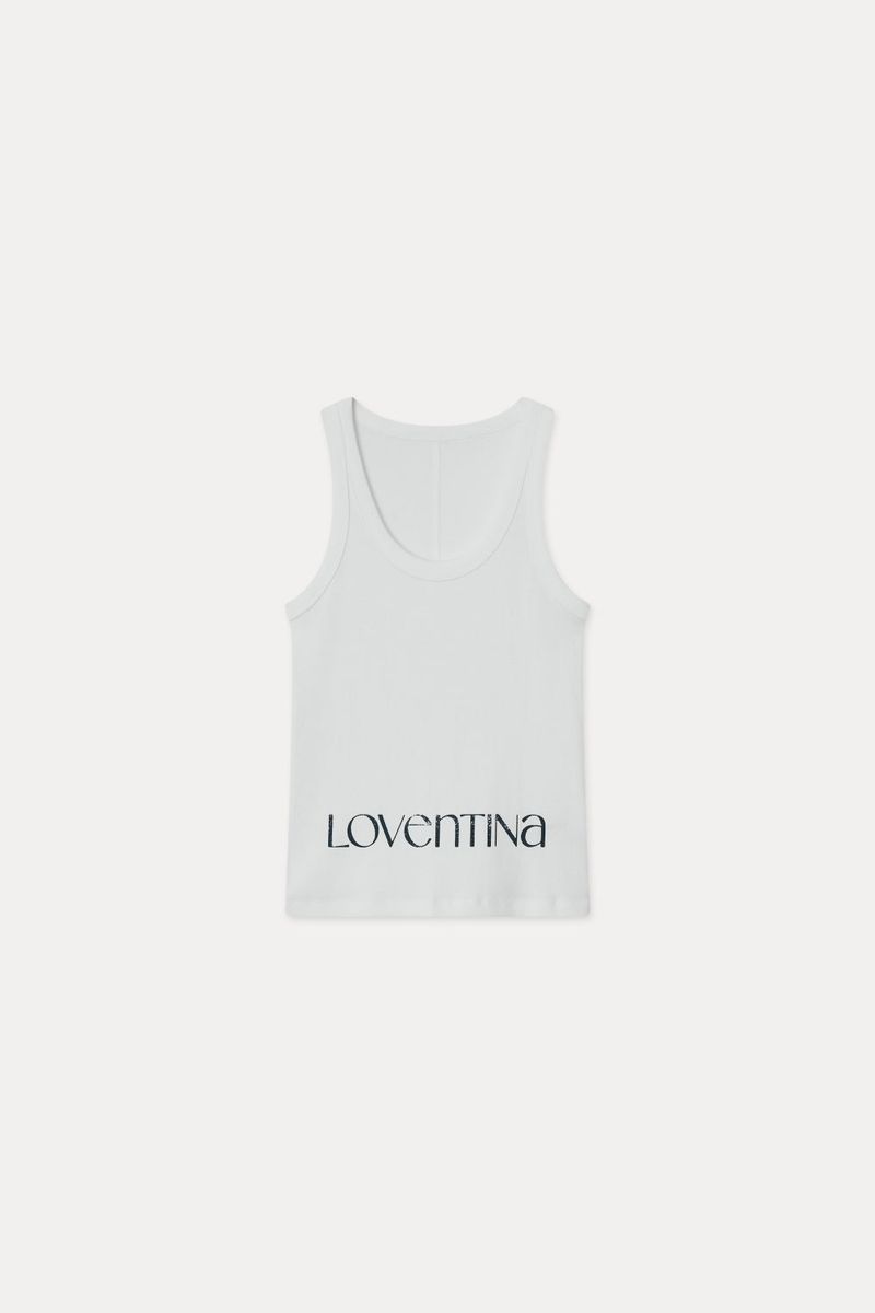 DEEP NECK SLEEVELESS TOP_ALL WHITE