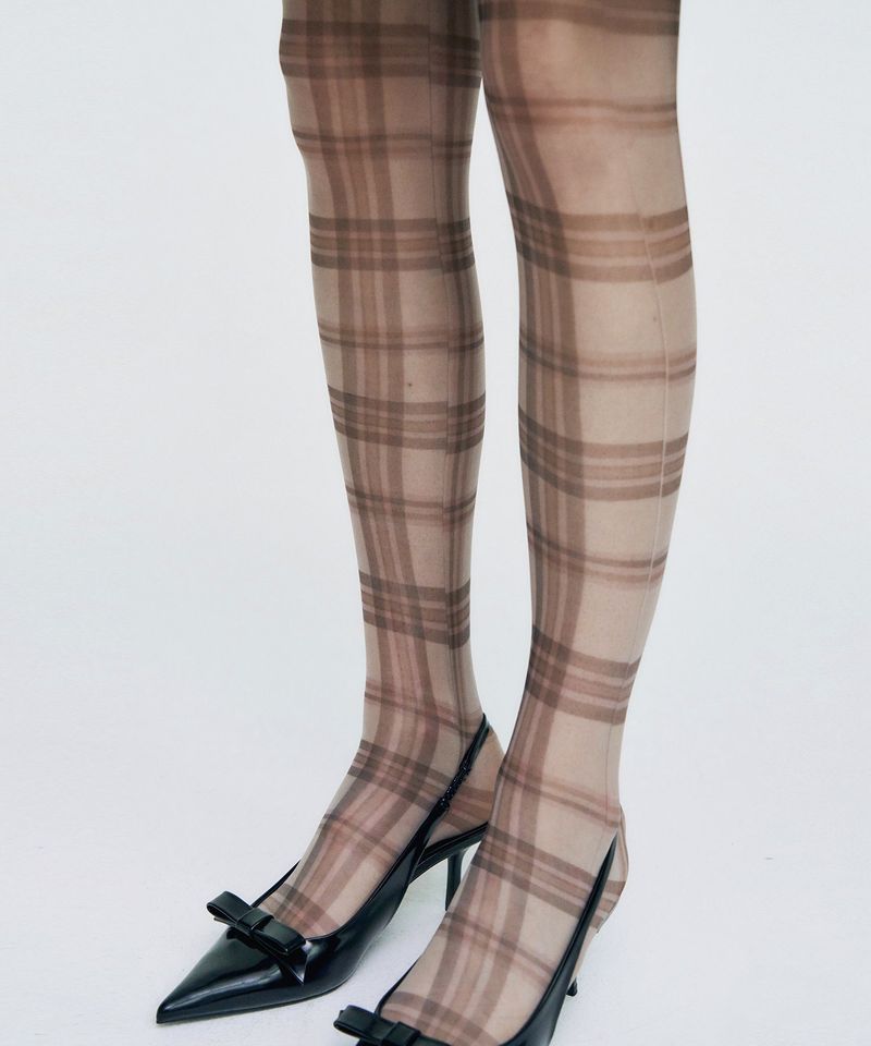 KIMZISU(キムジス)の「Plaid Check Stocking _ YELLOW(Fashion Accessories)」