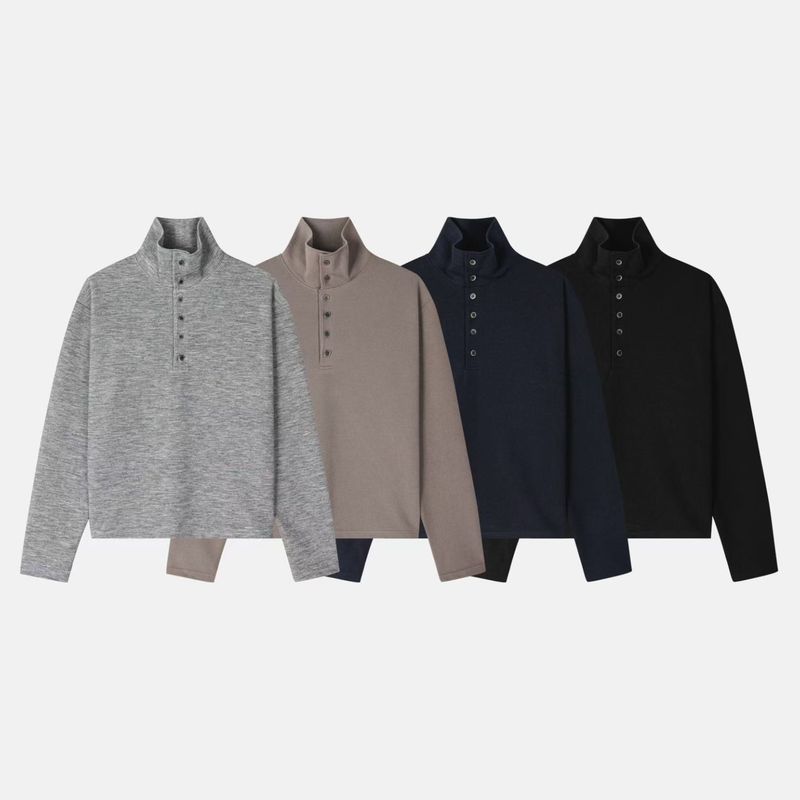 2-Way Stand Collar Long Sleeve