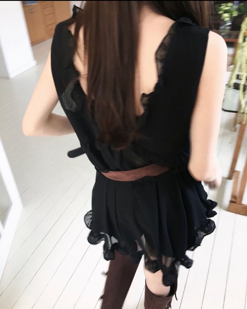 bennett chiffon & frill tiered bl / ops
