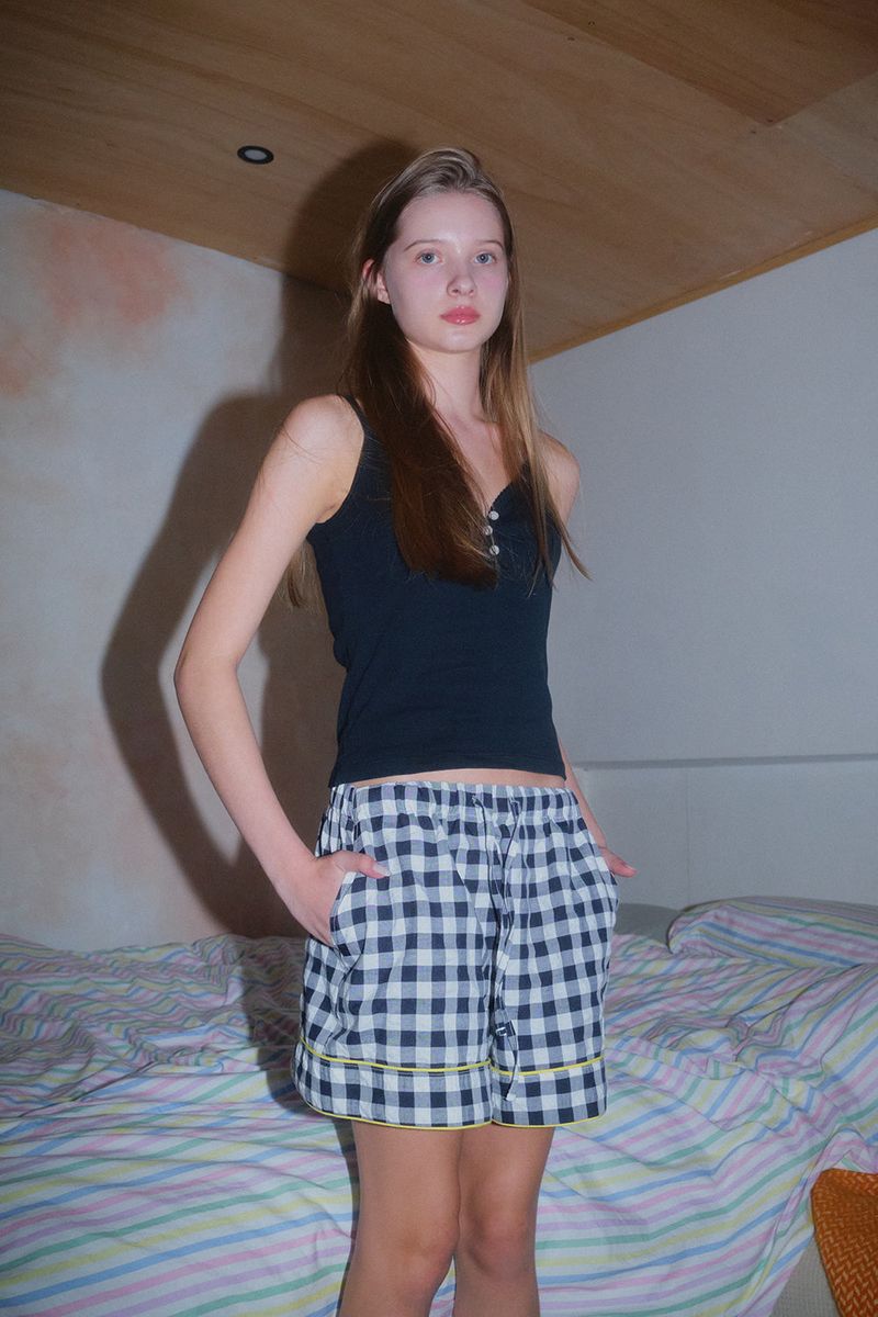 Checky Pajama set / Navy