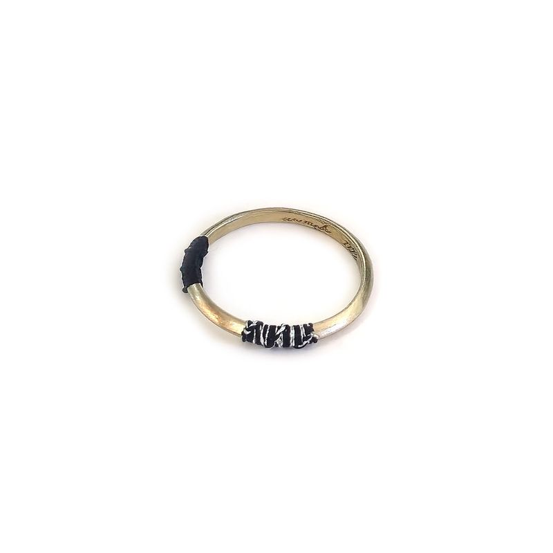 [CCNMADE] Matching Ring_Type02 (Black+Black&silver)