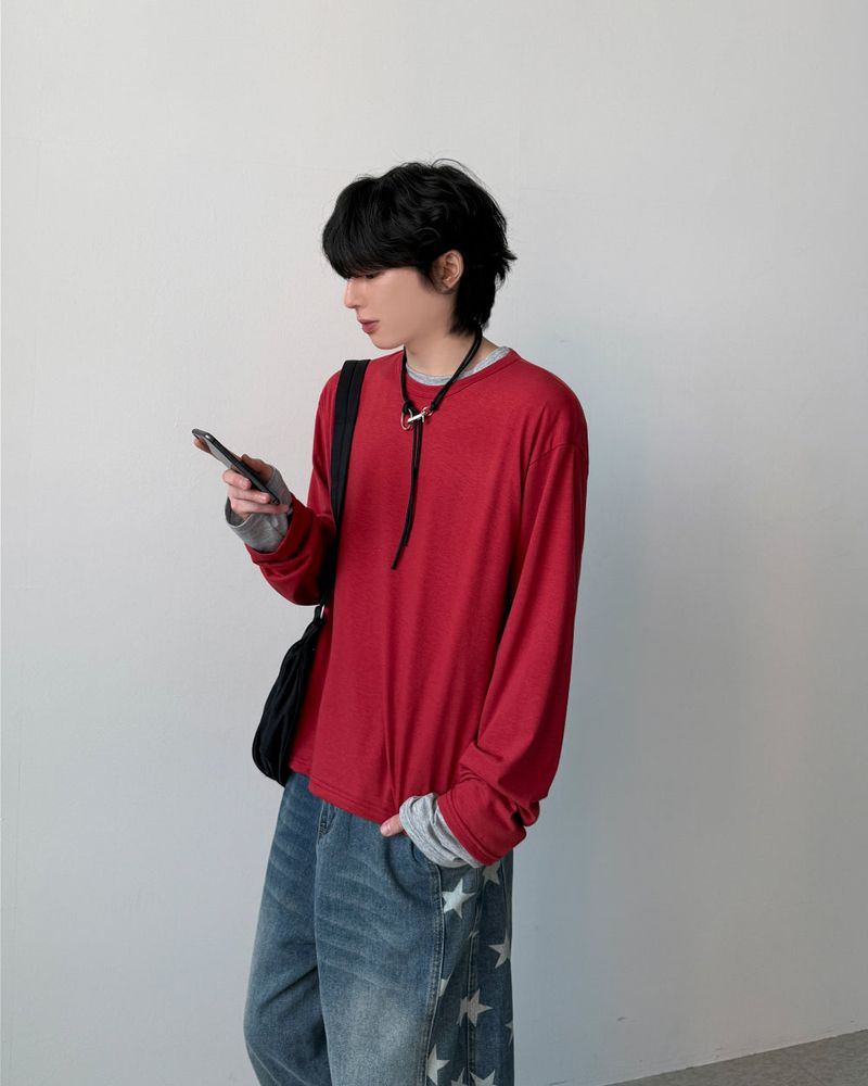 Crop Layered Long Sleeve