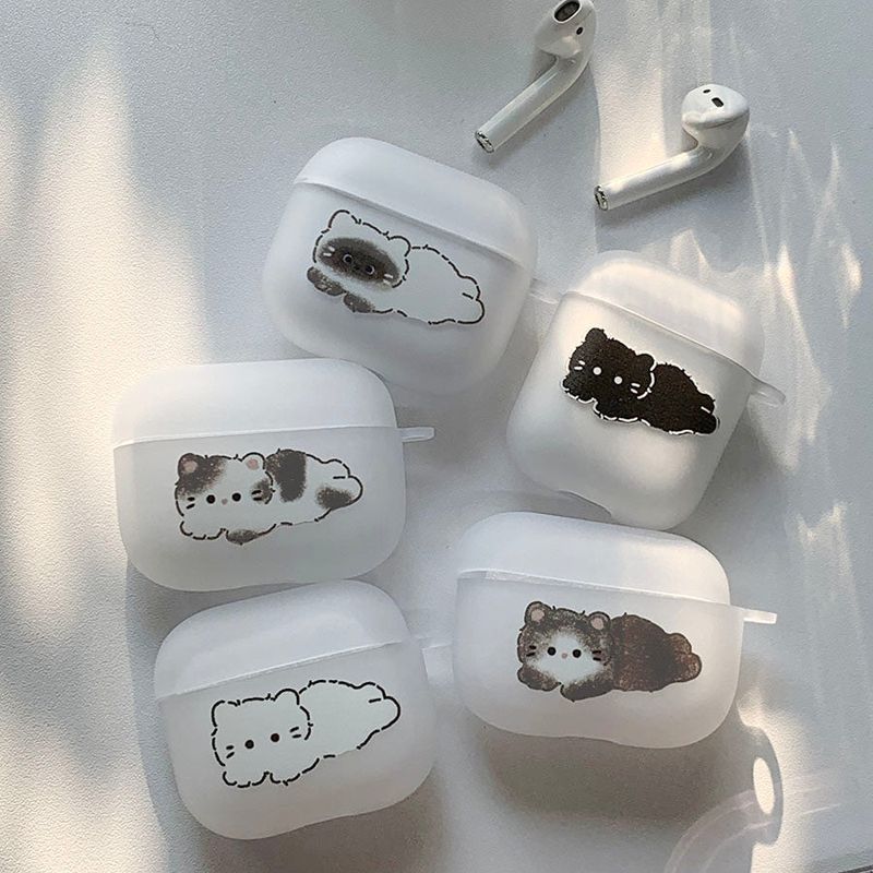 Black - Real Fur Some Cat AirPods Case_matt