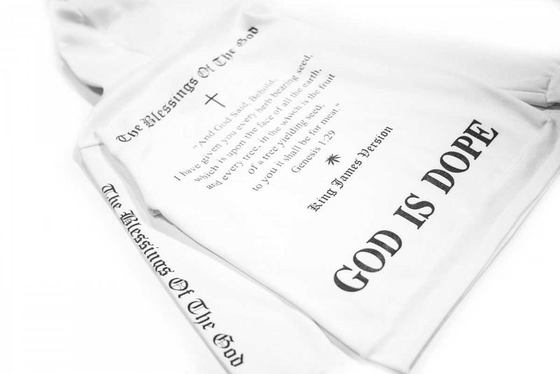 TZ worldwide GOD IS DOPE HOODIE WHITE