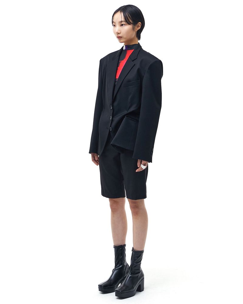 DOZI - Pinched Oversize Tailored Jacket _ BLACK
