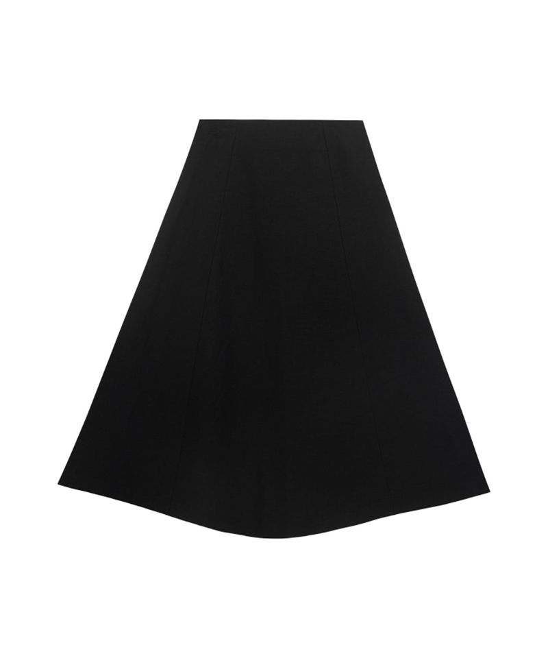 linen flare skirt