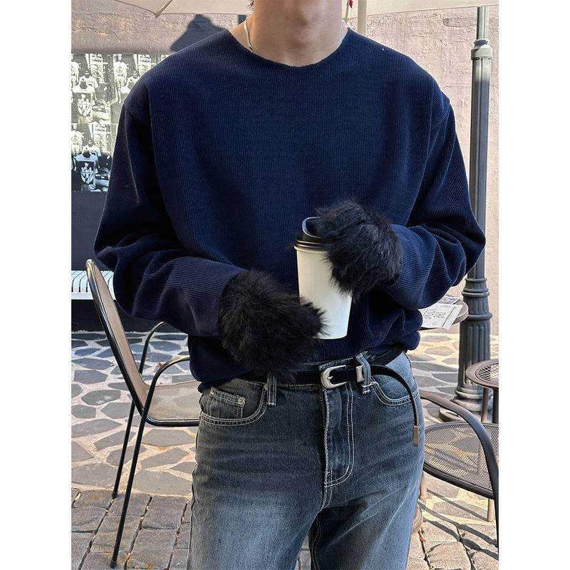LAURANT（ロラン）の「[Unisex] Thin golgi round cutting knit(4color)（Tops）」