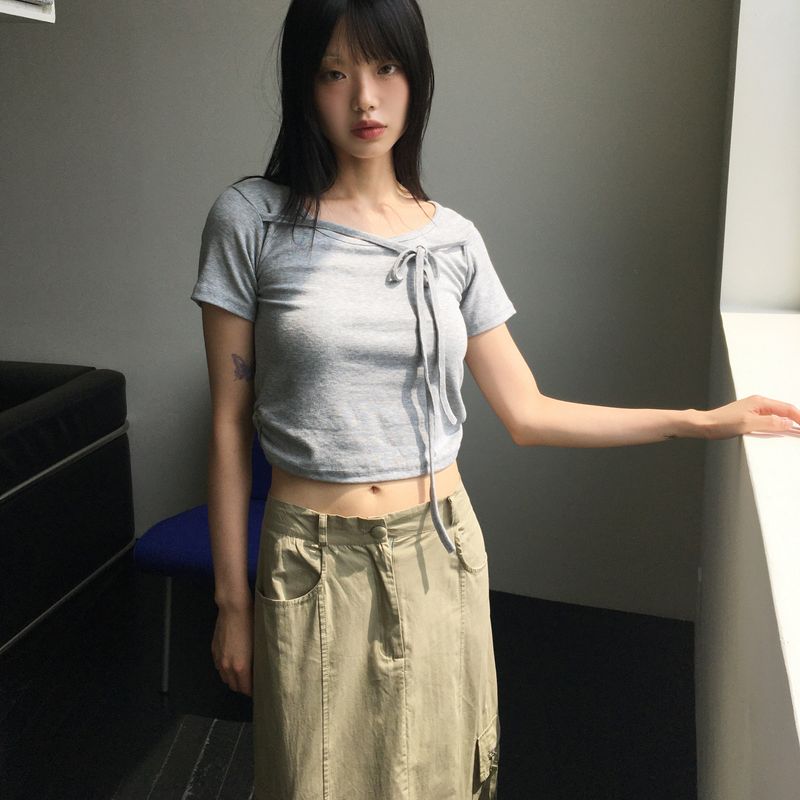 Botto cargo pocket slit long skirt