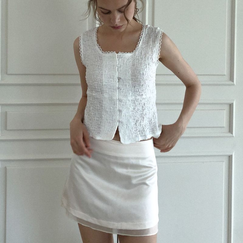 Fors sleeveless blouse (white)