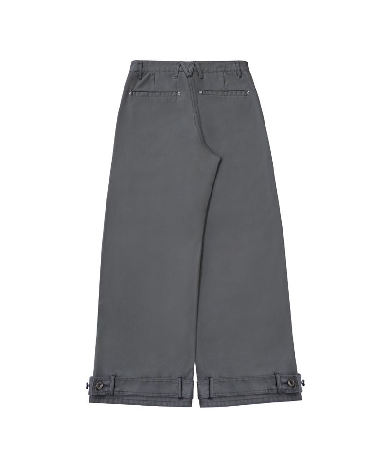 BELTED POCKET COTTON PT CHARCOAL