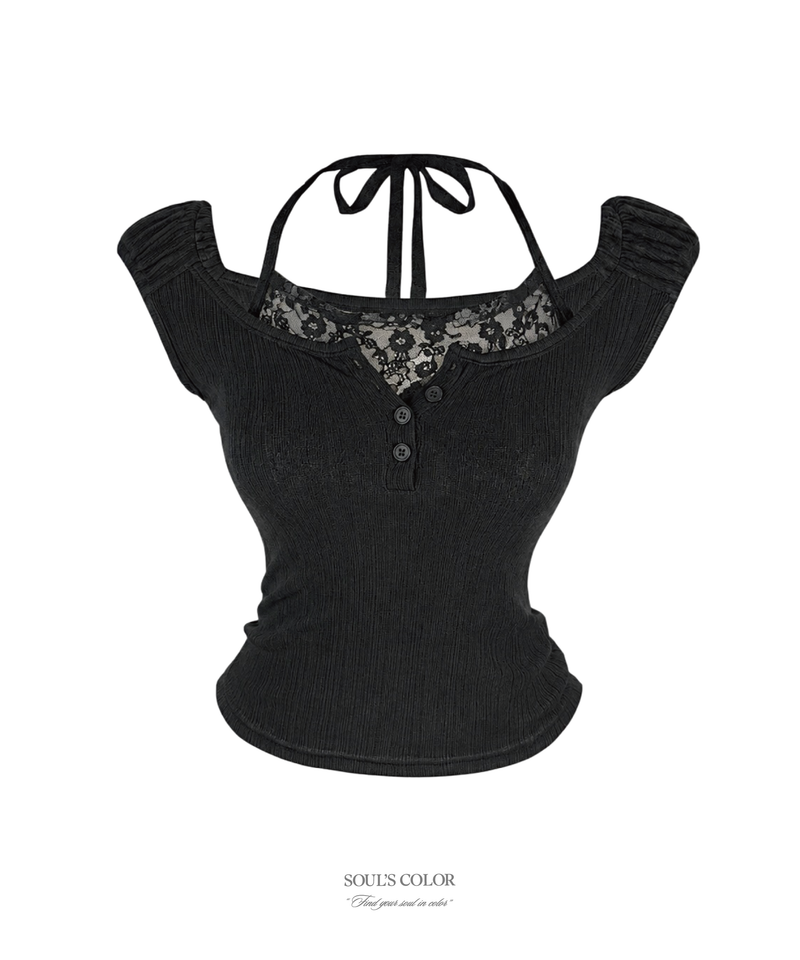 SOUL'S COLOR(ソウルズカラー)の「Neria lace layered top (3color)(Tops)」