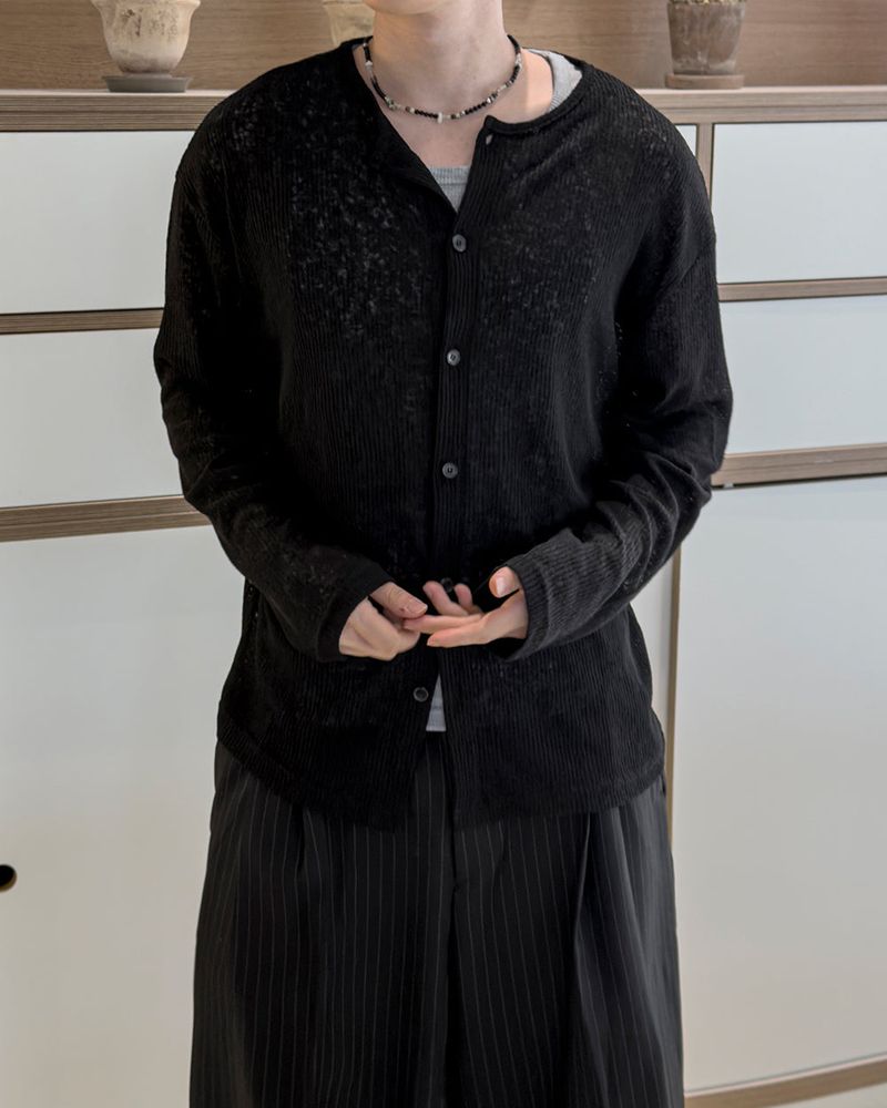 Erin Summer Linen Ribbed Cardigan