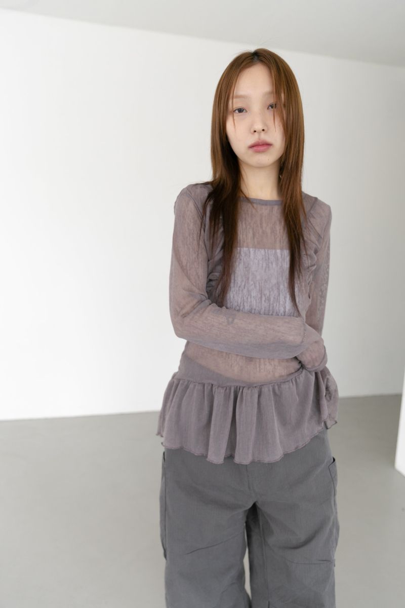 メッシュフリルトップp(3colors)