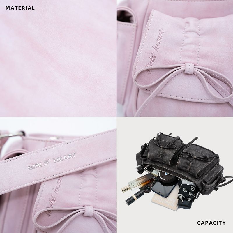 Roaming ballet-Bowknot baguette bag