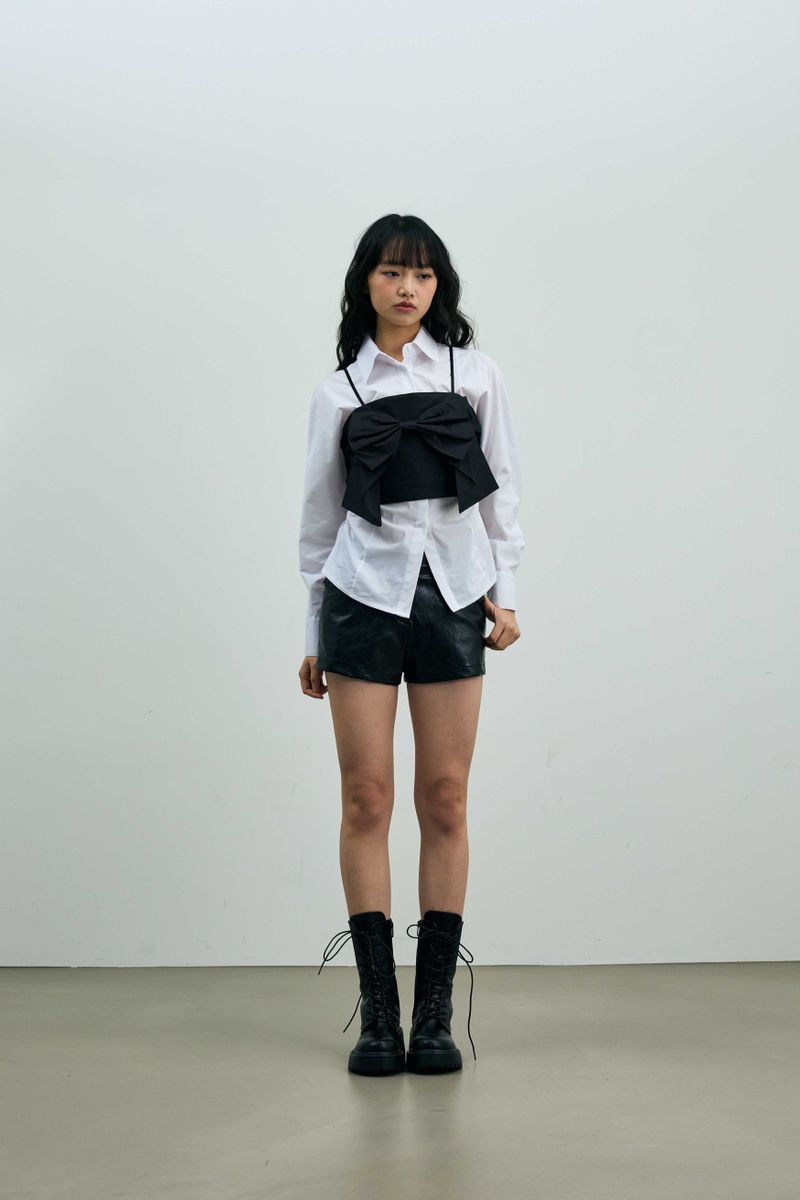 ARI RIBBON BUSTIER / BLACK