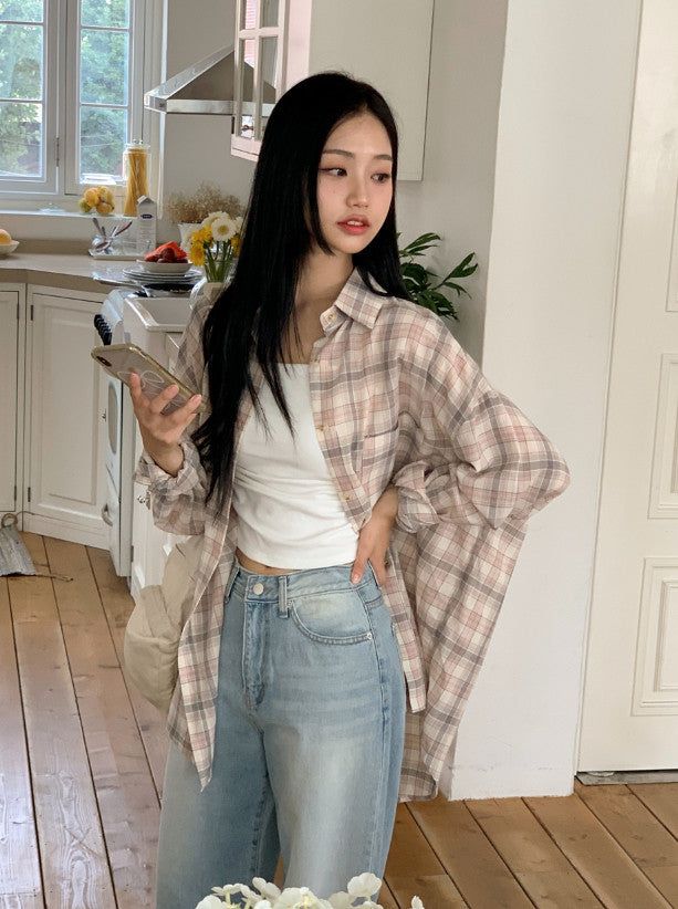 SHOPPERLAND（ショッパーランド）の「#Vintage Check Overfit Shirt (2color)（Tops）」