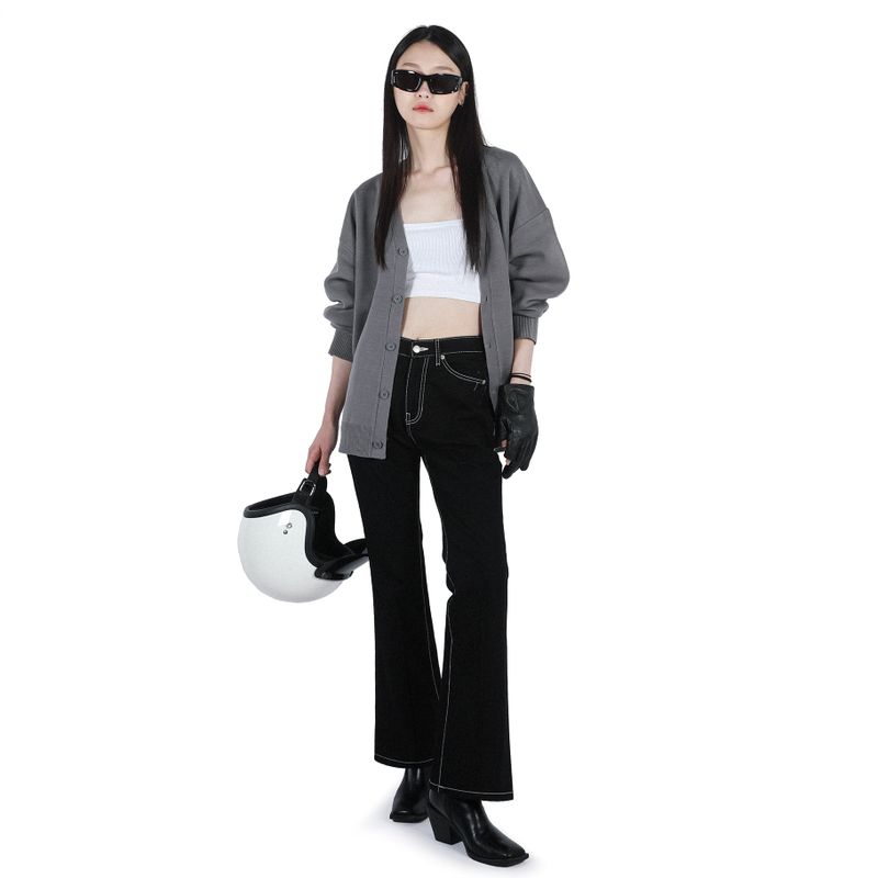 OVERSIZED CARDIGAN GRAY
