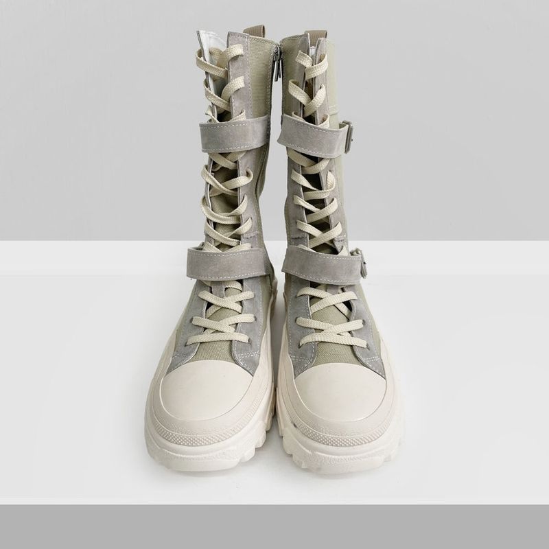Ned Buckle Suede Middle Boots