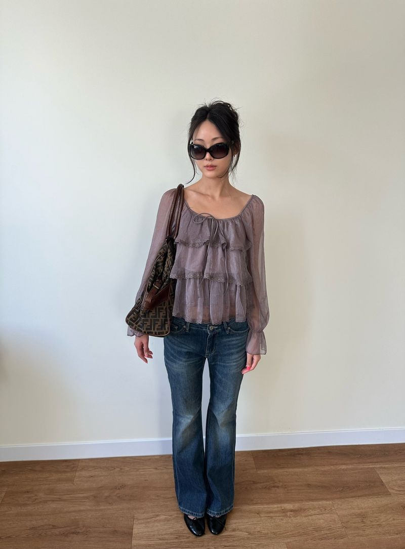 soft bootcut denim pants