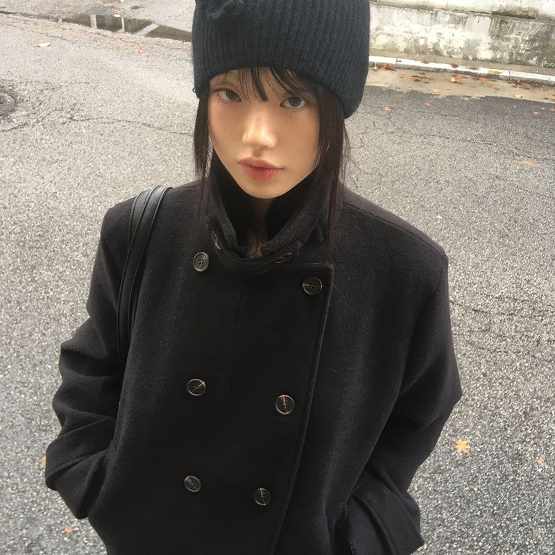 [MADE] Lonv High Neck Double Half Coat