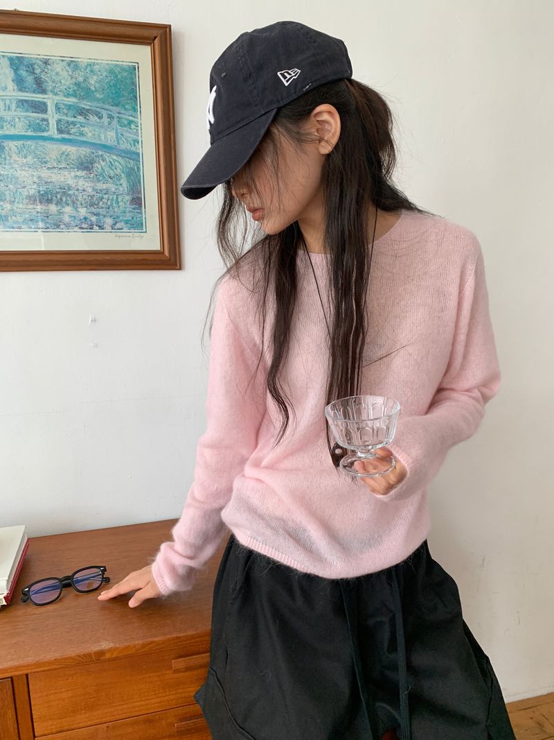 MOHAIR WHOLEGARMENT KNIT (3C)