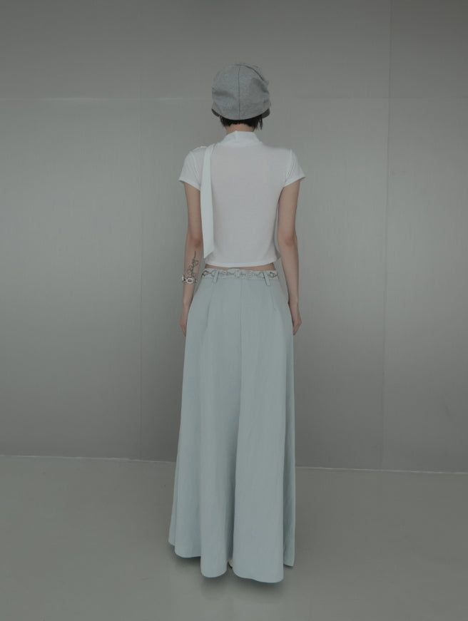 Lumar Inverted Pleated Long Skirt