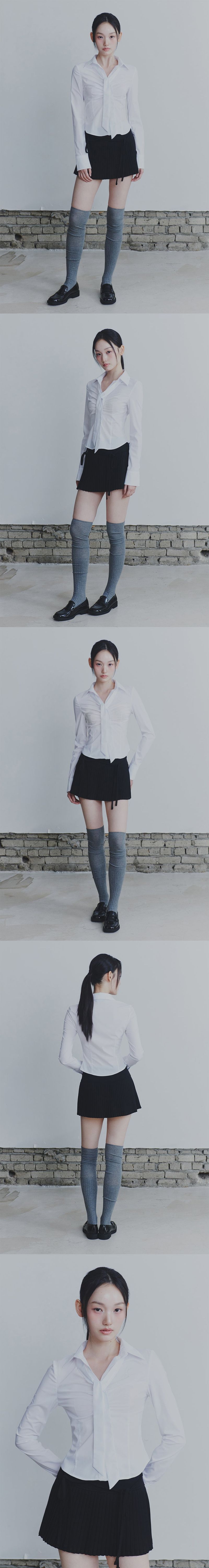 ECHO PLEATS SKIRT black