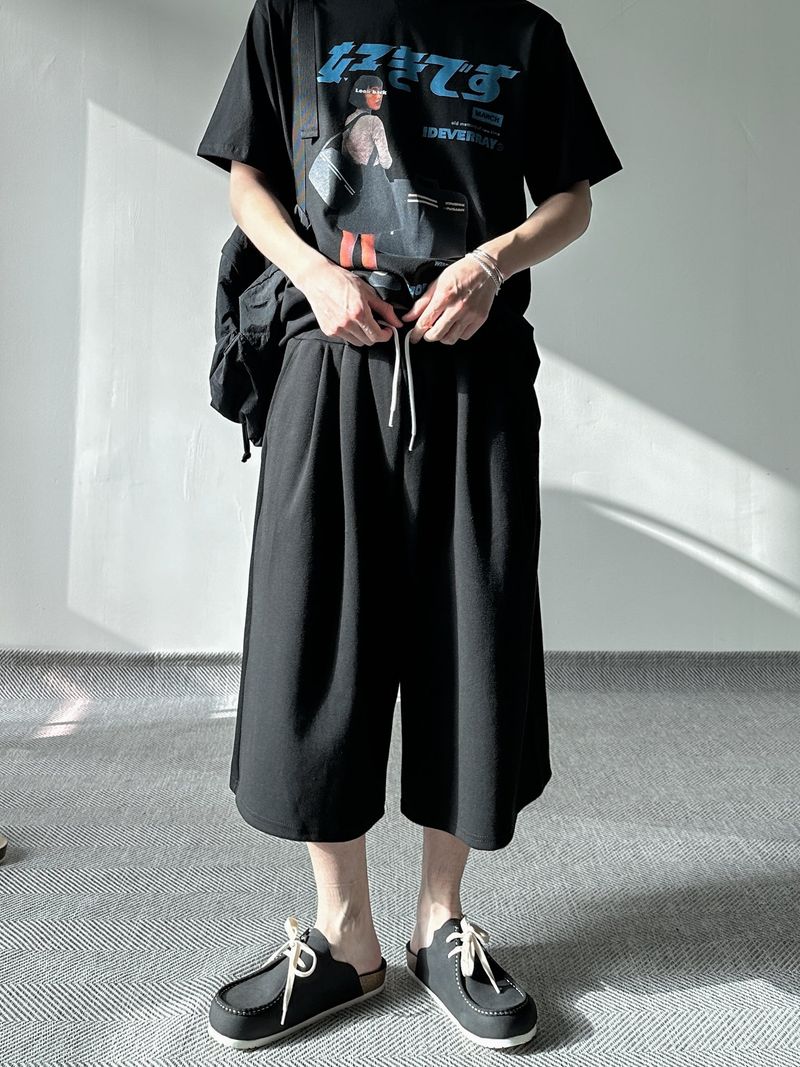 SIO two tuck bermuda sweat pants