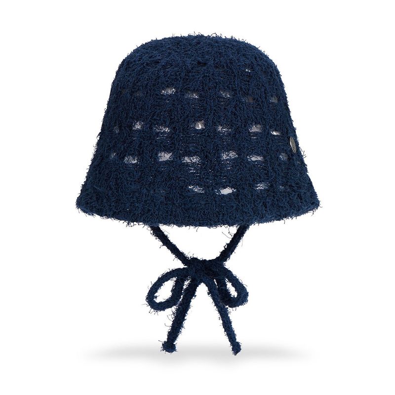VA カーブオーバル メタル ニット パンチング バケットハット / Navy