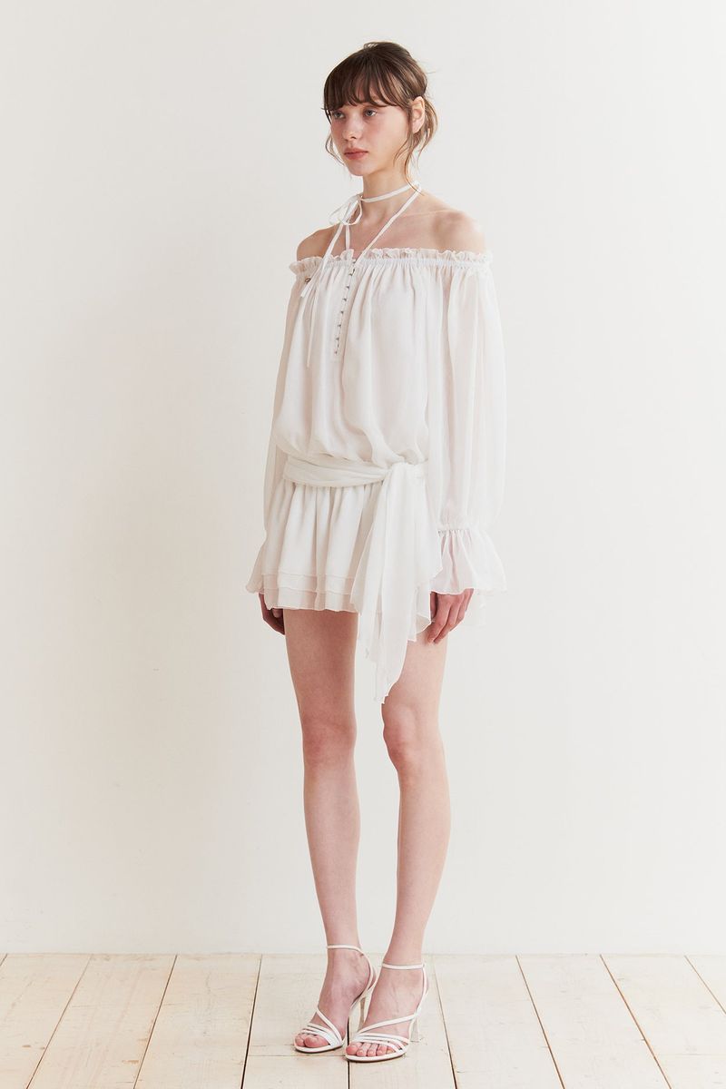 ANGEL HOOK DRESS white