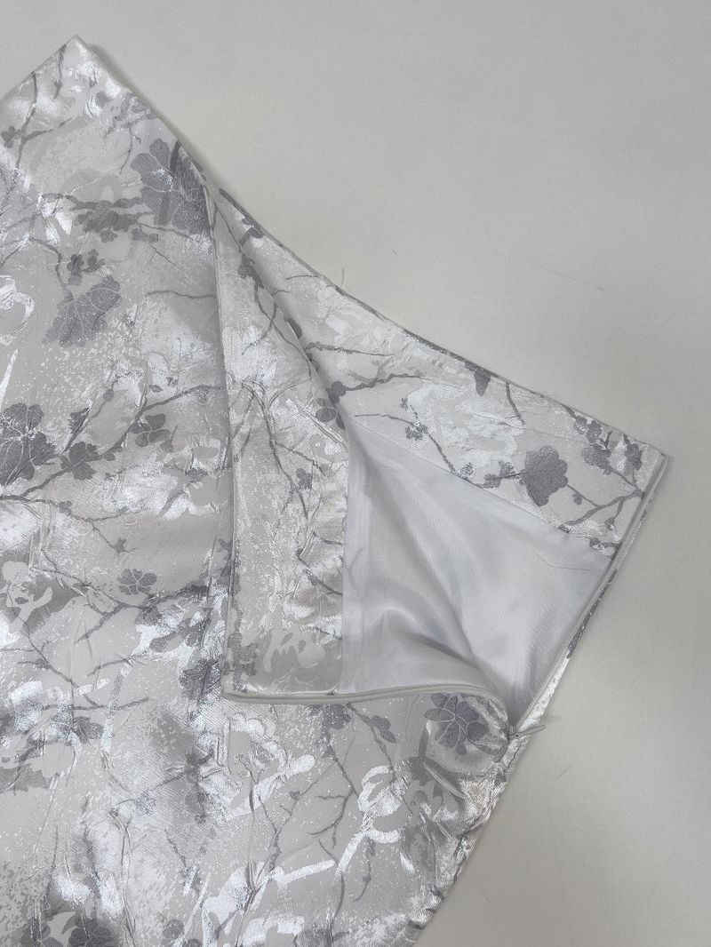 Raw Flower H-line Long Skirt