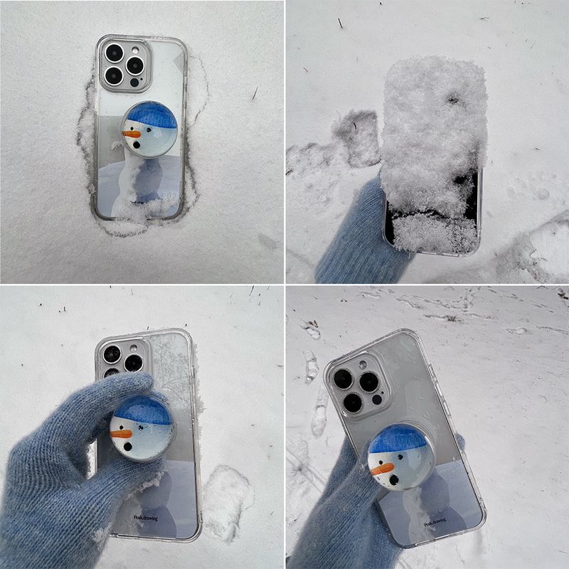 Picky snowman  half-circle phone grip (half-circle)