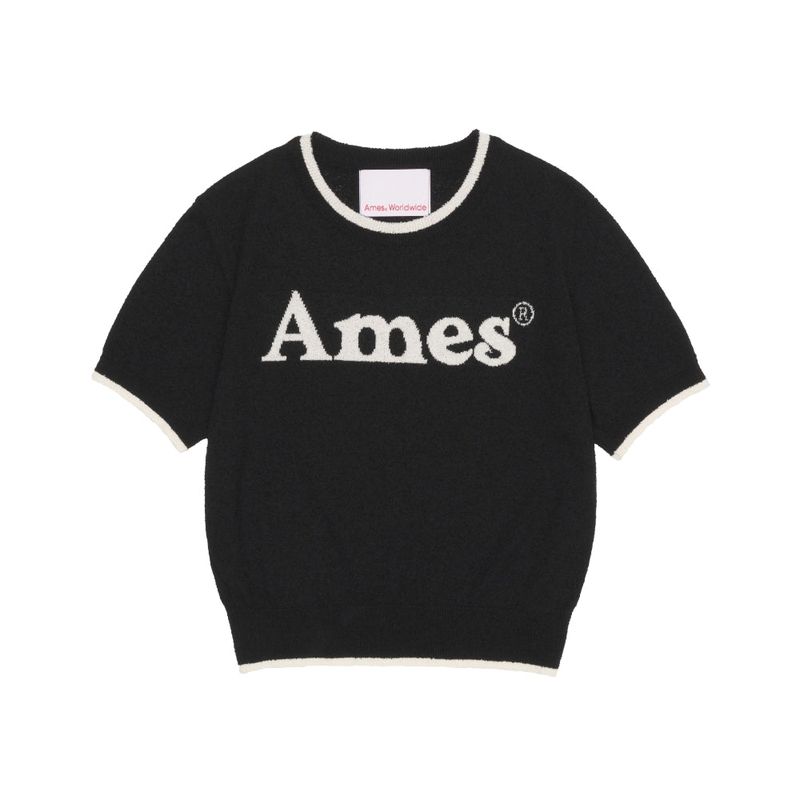 AMES WORLDWIDE（アメスワールドワイド）の「BASIC LOGO KNIT BLACK（Tops）」