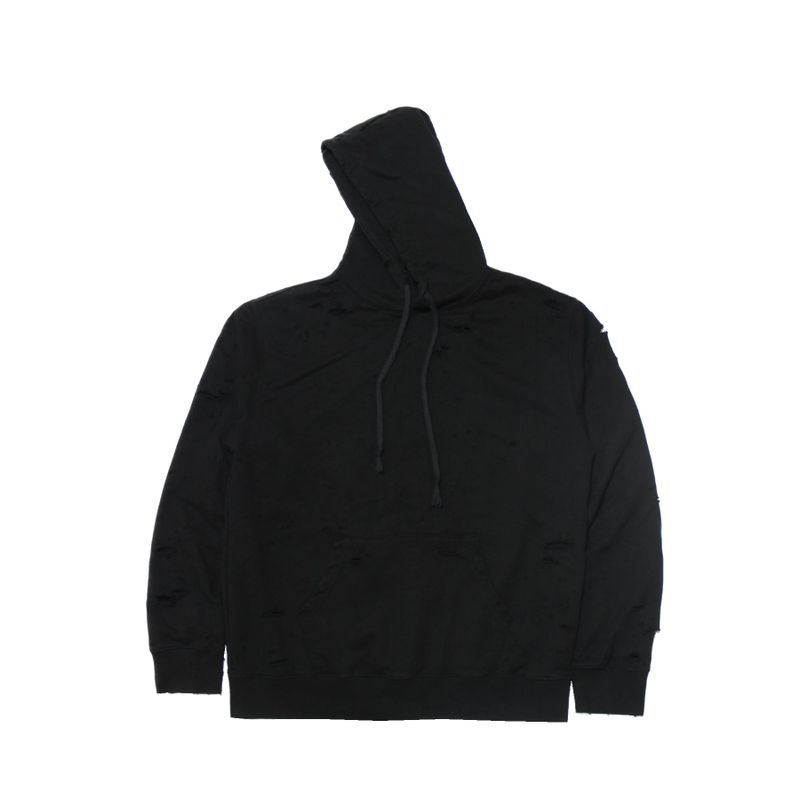 RUNDS(ランド)の「damage hoodie (black)(Tops)」