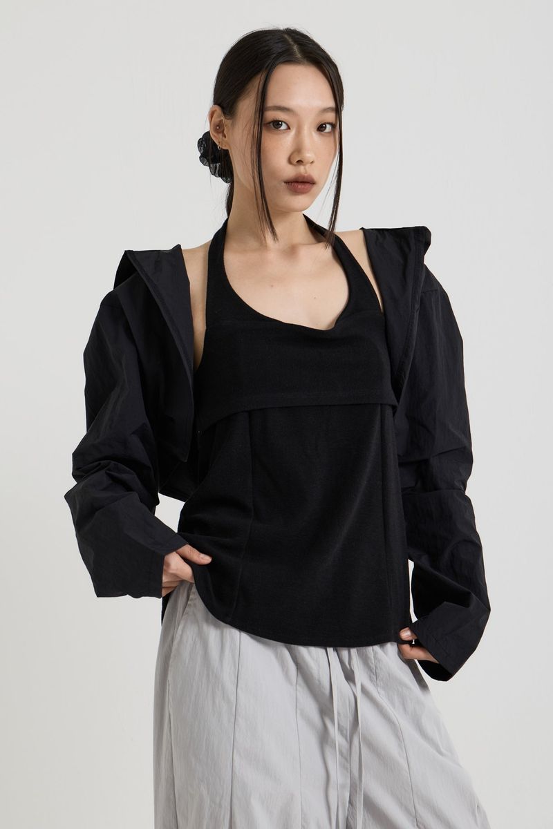 Hooded Shrug, Black