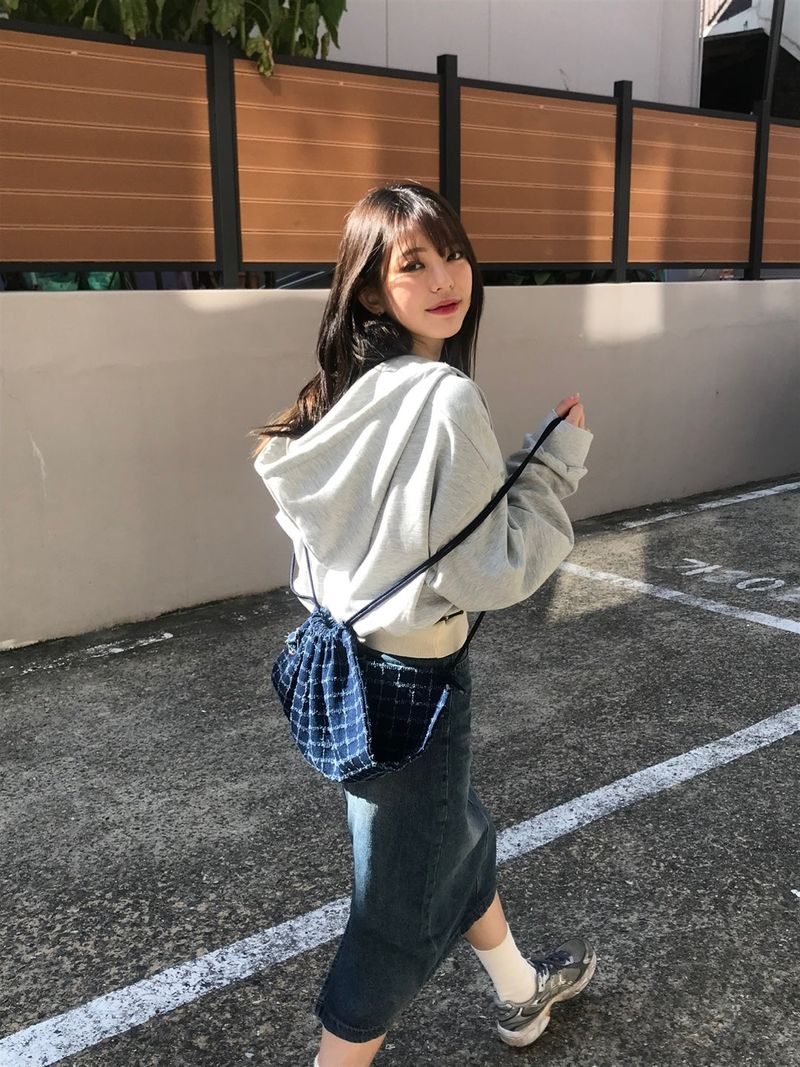 Juana washing long skirt