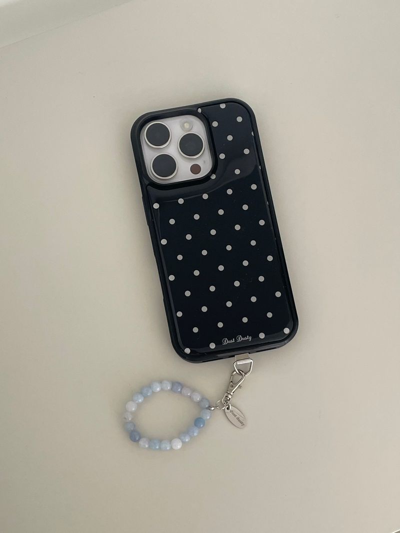 dust dusty(ダストダスティ)の「black dot bumper case (keyring ring X)(Smartphone Accessories)」
