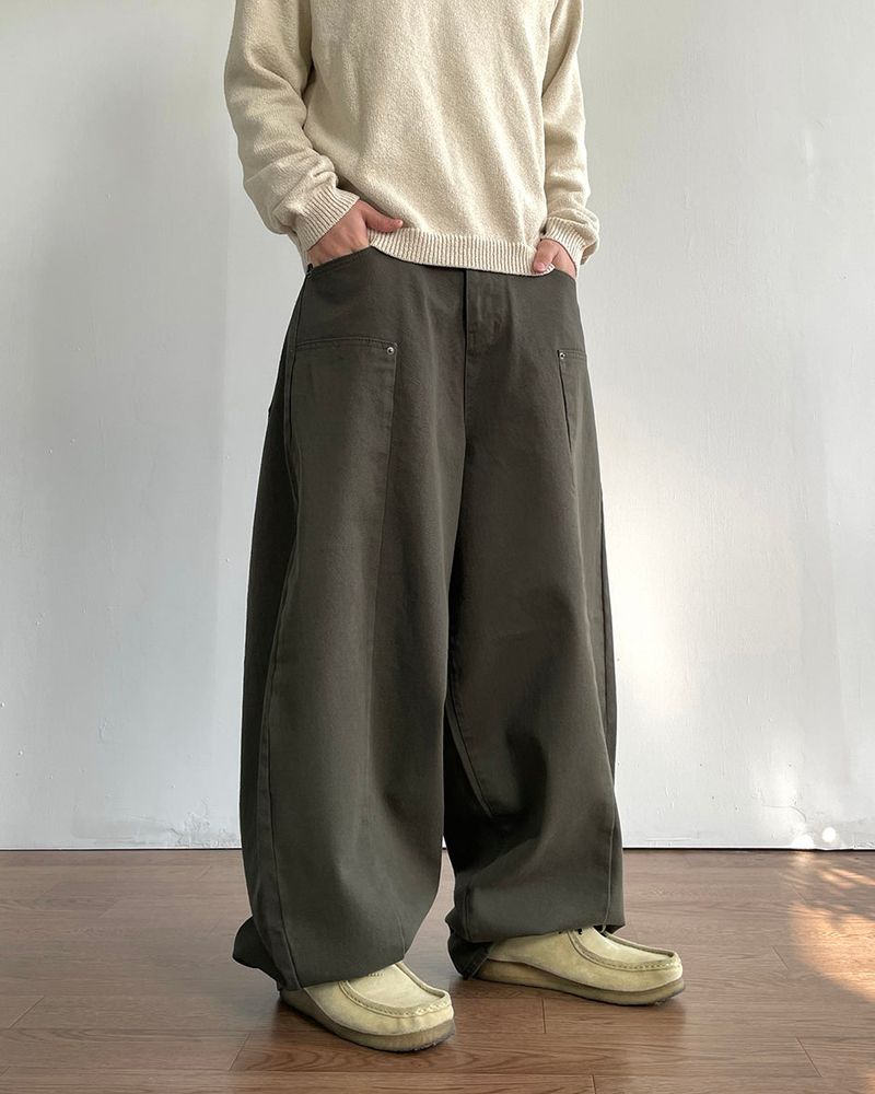 Gent Double Knee Curved Pants