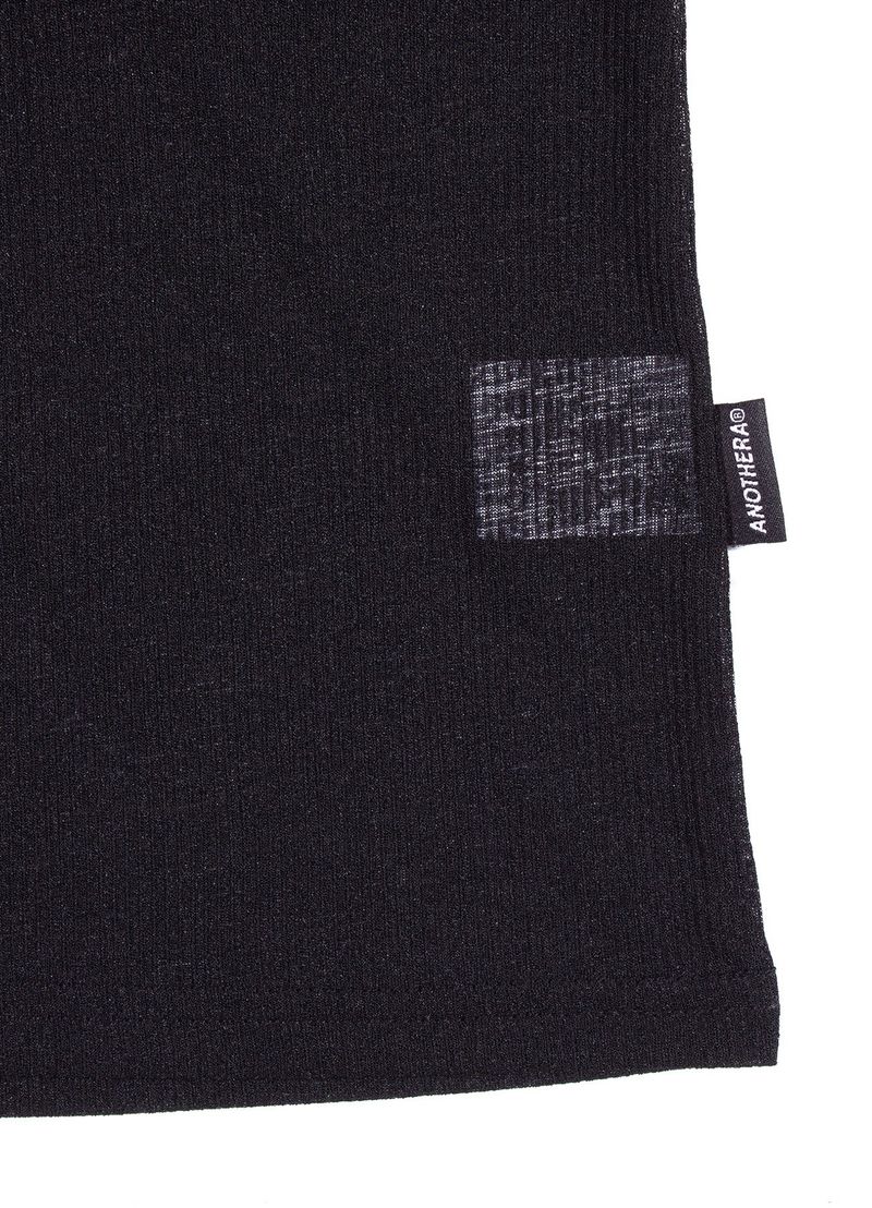 SEETHROUGH BUTTON SLEEVELESS_Black