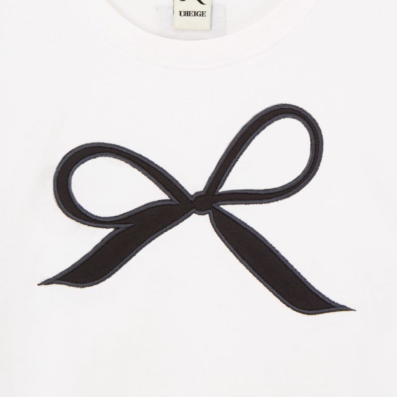 White Ribbon Semi-Crop T-Shrit