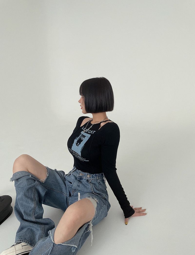 Delight-J(ディライトジェイ)の「It's a bezo wide Destroyed Jeans(Pants)」