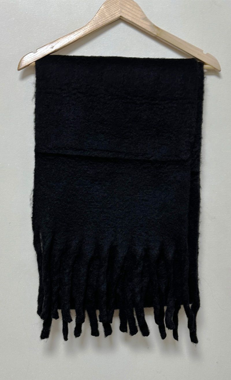 FLUFFY🐑 REGGAE ANGORA-FUR BIG-SIZE OVERSIZED HEATTECH SCARF - 2 COLOR