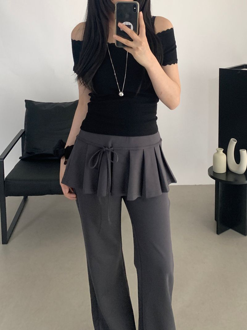 Elliott pleated skirt elastic pants