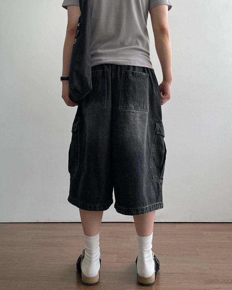 Stone Bermuda Denim Pants