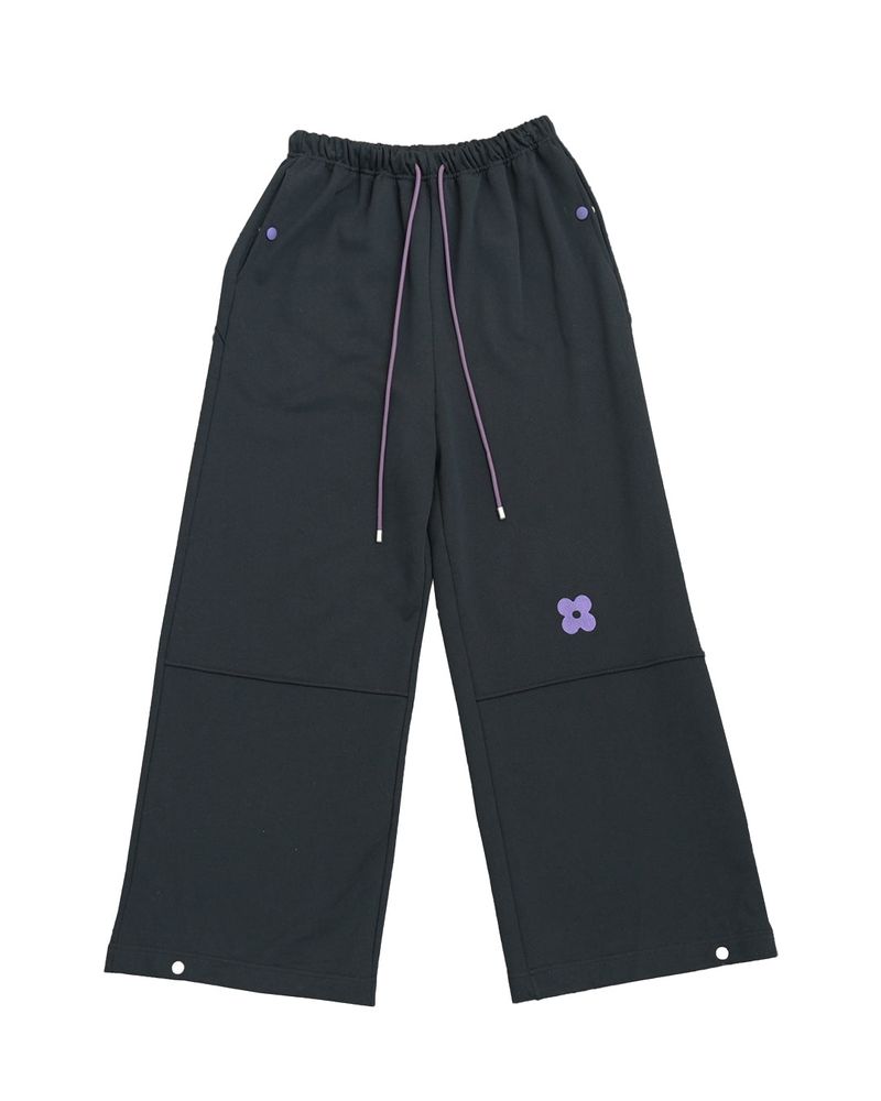 Snap curve sewat pants / black
