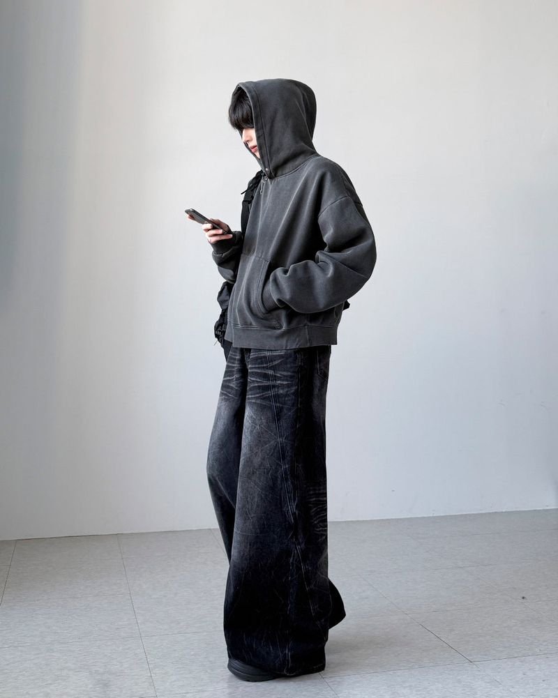 Veil Crack Wide Denim