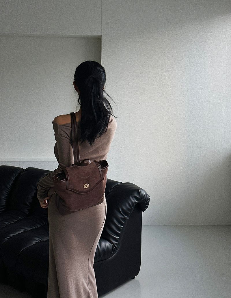unbalanced twisted maxi long skirt