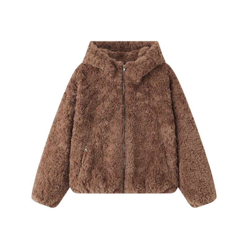Bear Casual Hooded Zip-up